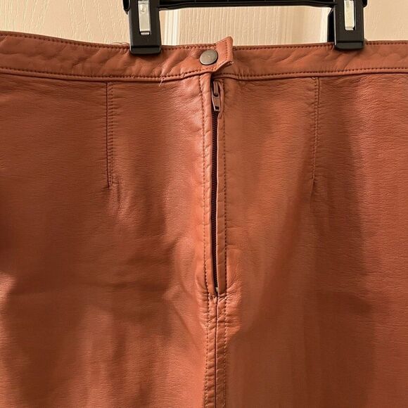 Free People Midnight Magic Mini Skirt Faux Leather Caramel Women's Size 6 NWT - Picture 12 of 12